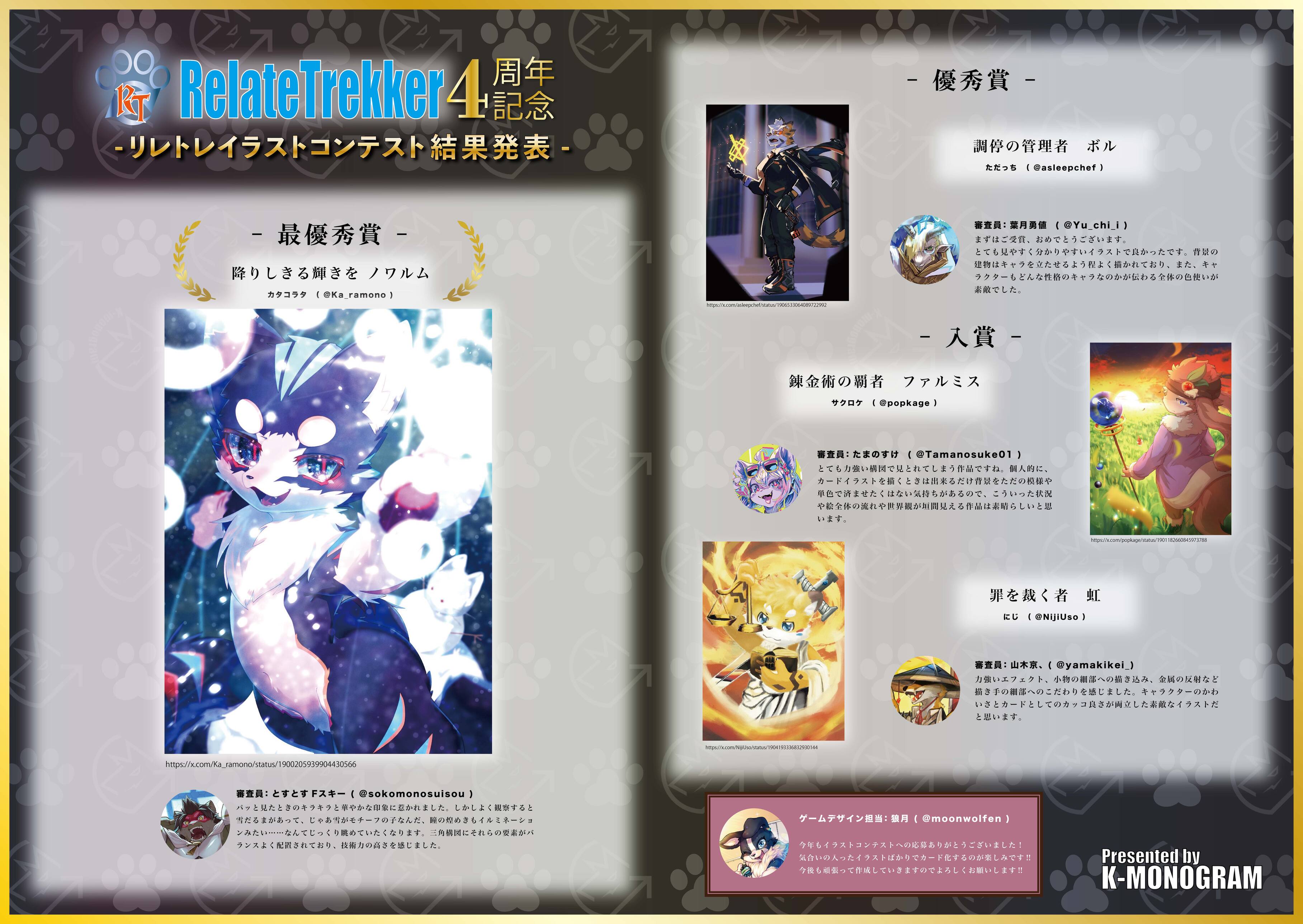 第４回リレトレイラストコンテスト結果発表！